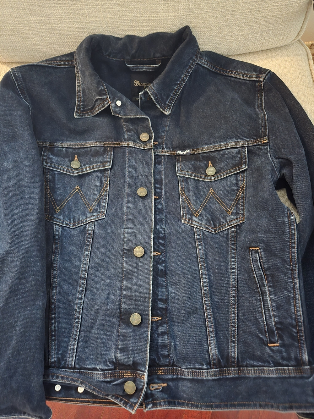 Wrangler Men’s Dark Blue Denim Trucker Jacket